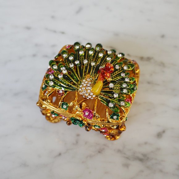 Peacock Trinket Container - Picture 4 of 5